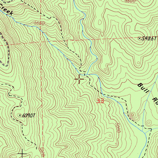 Topographic Map of Schultz Creek, CA