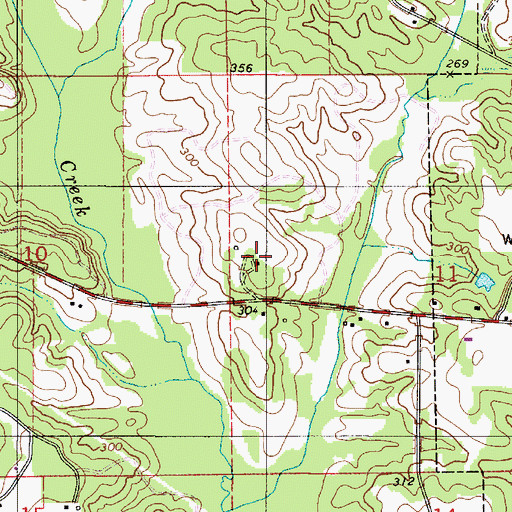 Topographic Map of Kenworthy Hall, AL