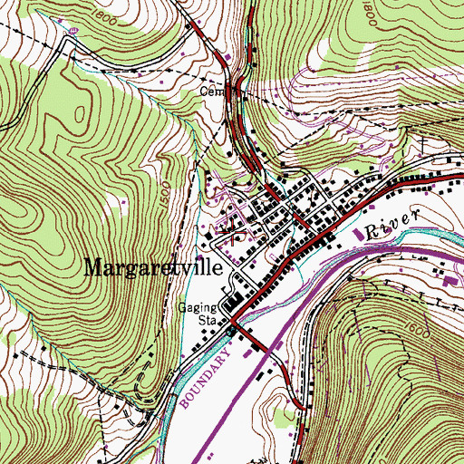 Topographic Map of Saint Margaret's Episcopal Church, NY