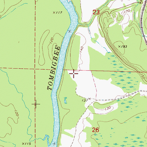Topographic Map of Montgomery, AL