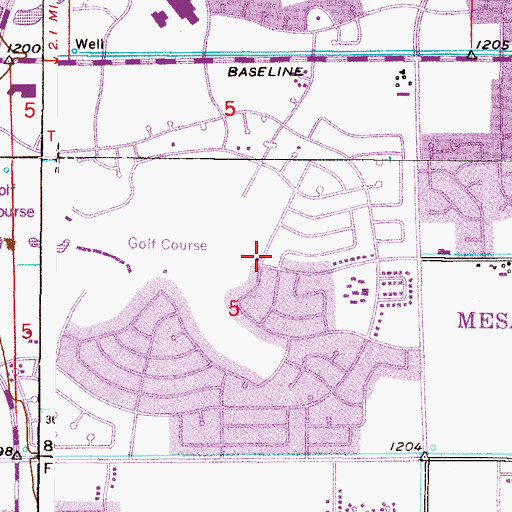 Topographic Map of Legante Paseo, AZ