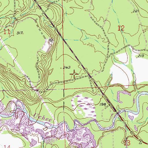 Topographic Map of Yuchi Town Site, AL