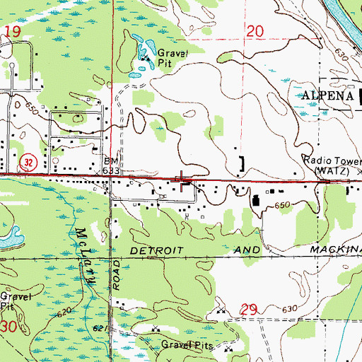 Topographic Map of Baybrook Medical Center, MI