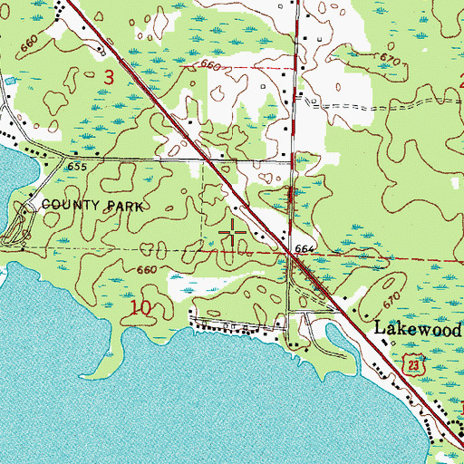 Topographic Map of Sunrise Estates Mobile Home Community, MI