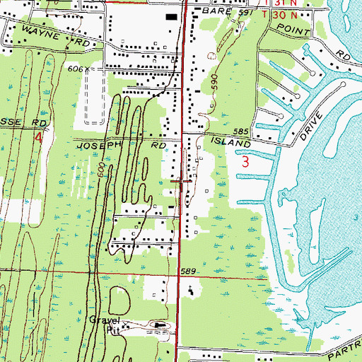 Topographic Map of Northeast School of Wildlife Art, MI