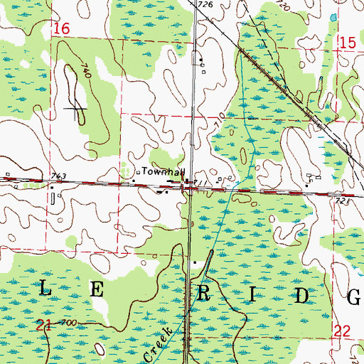 Topographic Map of Maple Ridge Township Fire Department, MI