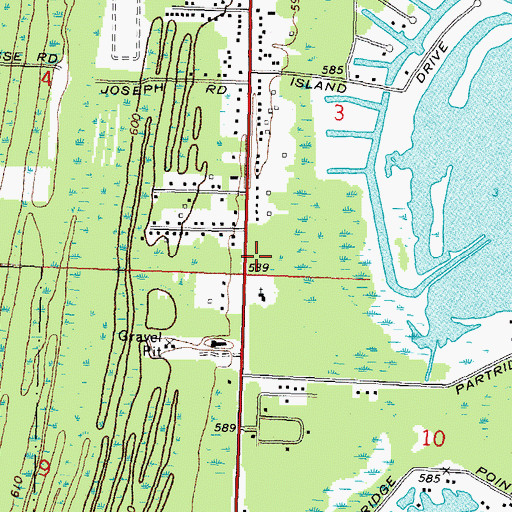 Topographic Map of Thunder Bay RV Park and Campground, MI