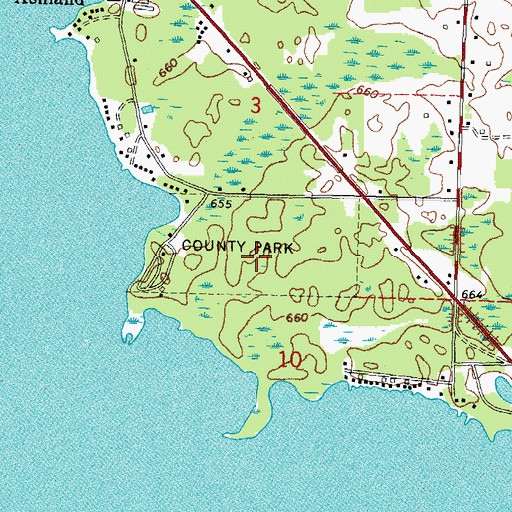 Topographic Map of Long Lake County Park, MI