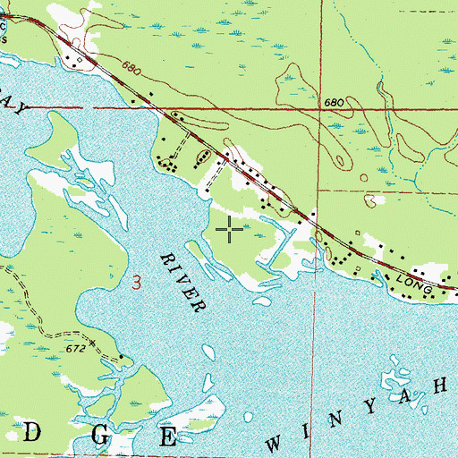 Topographic Map of Campers Grove Campground, MI