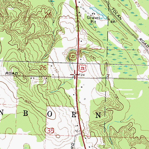 Topographic Map of Kingdom Hall of Jehovah's Witnesses, MI