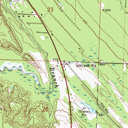 Topographic Map of Ossineke United Methodist Church, MI