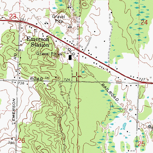 Topographic Map of Dafoe Post Office (historical), MI