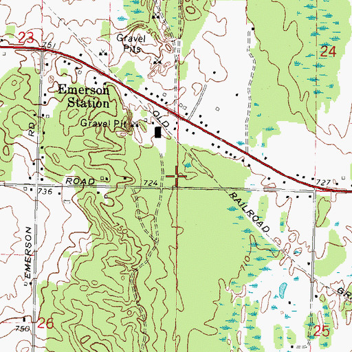 Topographic Map of Dafoe Station (historical), MI