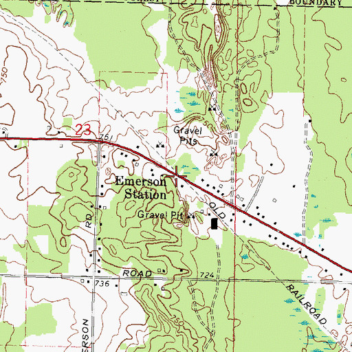 Topographic Map of Herron Post Office, MI
