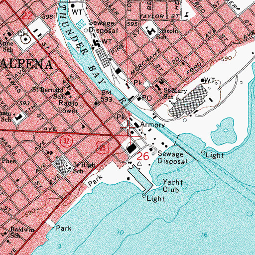 Topographic Map of Daniel Carter Family Historical Marker, MI