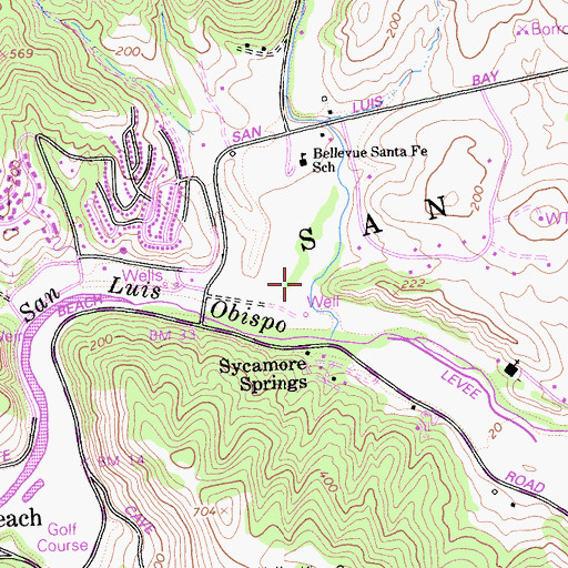 Topographic Map of See Canyon, CA