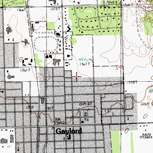 Topographic Map of Church of Jesus Christ of Latter Day Saints, MI