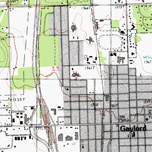 Topographic Map of Saint Mary's Cathedral, MI