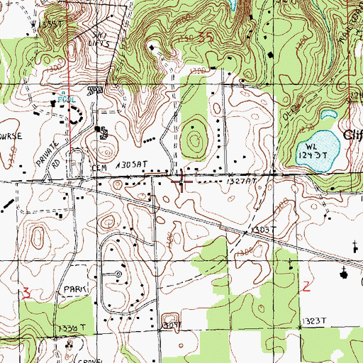 Topographic Map of Church of the Nazarene, MI
