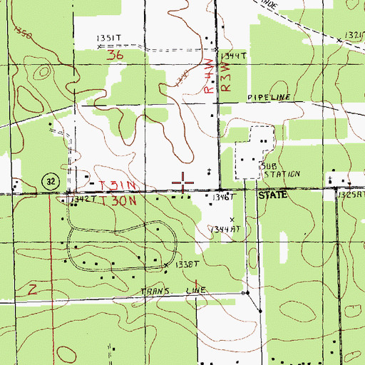 Topographic Map of Life Tabernacle Apostolic Church, MI