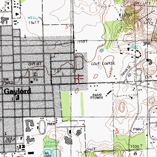 Topographic Map of Saint Andrew's Episcopal Church, MI