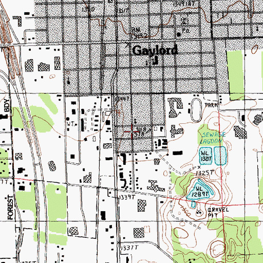 Topographic Map of Our Savior Evangelical Church, MI