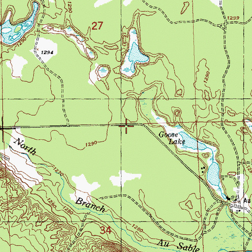 Topographic Map of First Presbyterian Church of Gaylord, MI