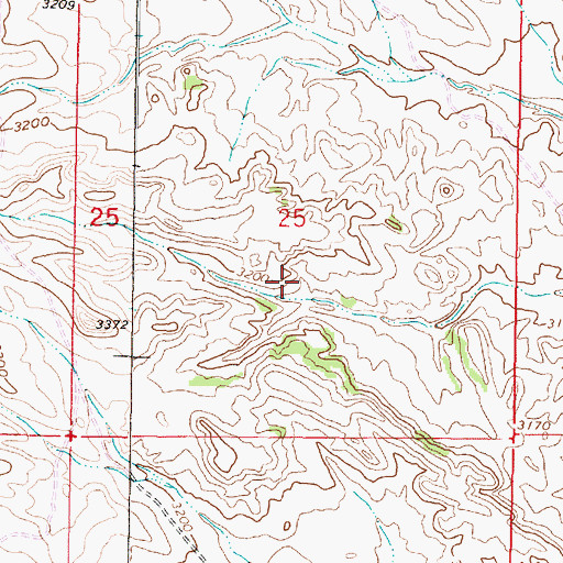 Topographic Map of Ashland District, MT
