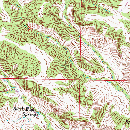 Topographic Map of Birney District, MT