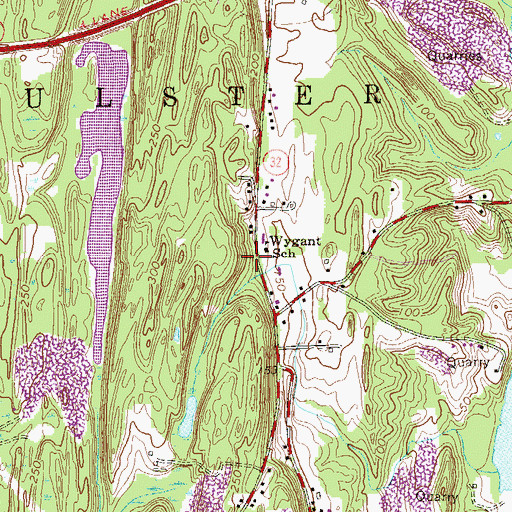 Topographic Map of Flatbush School (historical), NY
