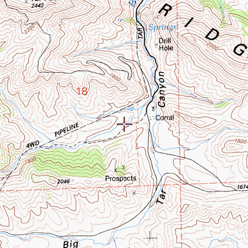 Topographic Map of Segaser Ranch, CA