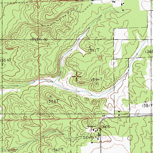 Topographic Map of Treetops Premier Golf Course, MI