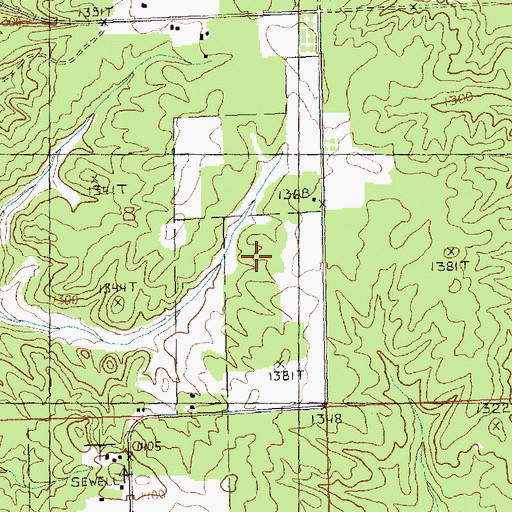 Topographic Map of Treetops Tradition Golf Course, MI