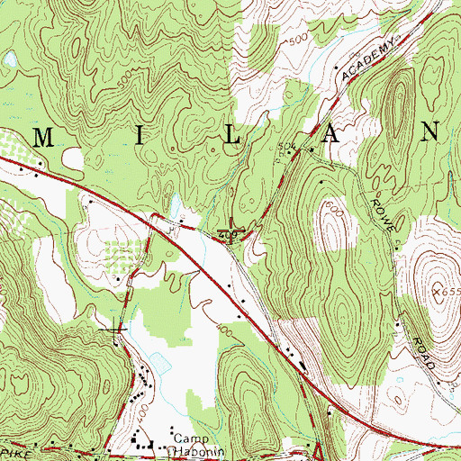 Topographic Map of White School (historical), NY