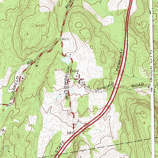 Topographic Map of Case School (historical), NY