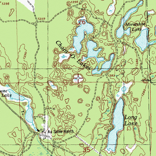 Topographic Map of Apache Lake, MI