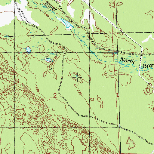 Topographic Map of Whispering Lake, MI