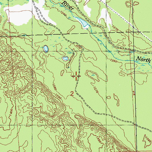 Topographic Map of Michaywe Pines Golf Course, MI