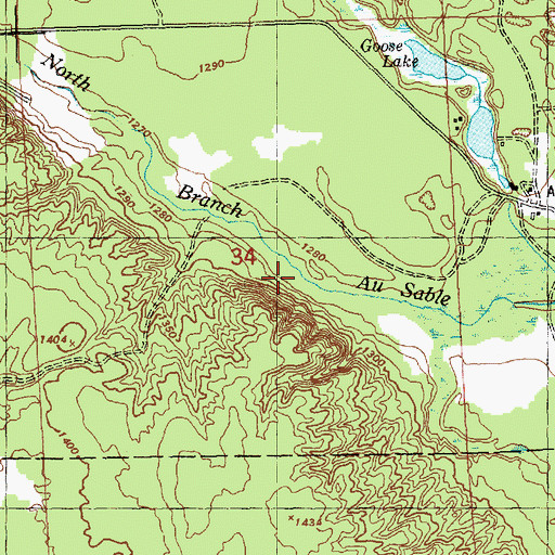 Topographic Map of Mountain Lake Golf Course, MI