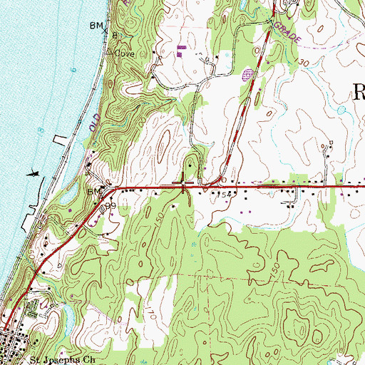 Topographic Map of Flatrock School (historical), NY