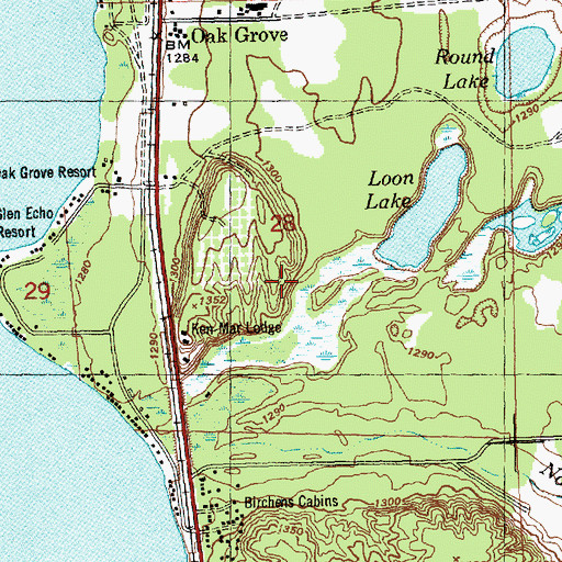 Topographic Map of Marsh Ridge Golf Course, MI