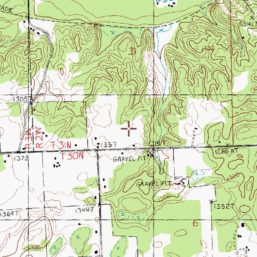 Topographic Map of Treetops Masterpiece Golf Course, MI