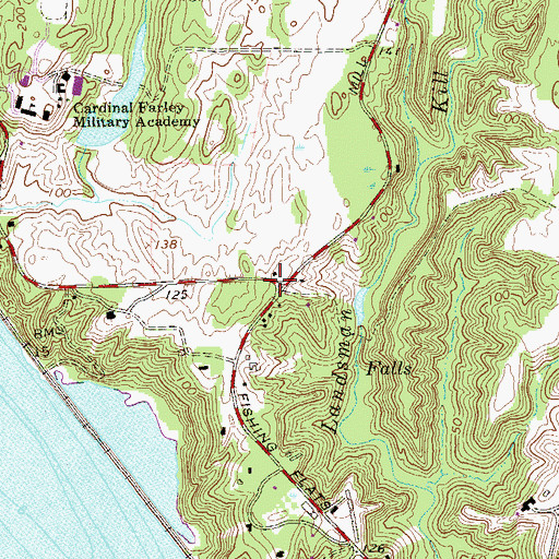 Topographic Map of Ellerslie School (historical), NY