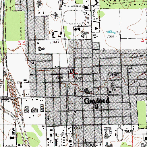 Topographic Map of Saint Mary's School, MI