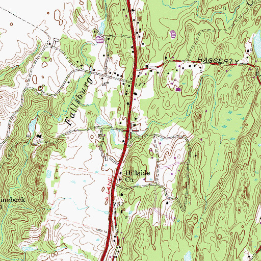 Topographic Map of Hillside School (historical), NY