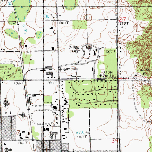 Topographic Map of Peak Academy, MI