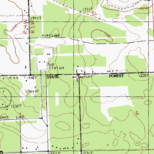 Topographic Map of Grace Baptist Christian School, MI