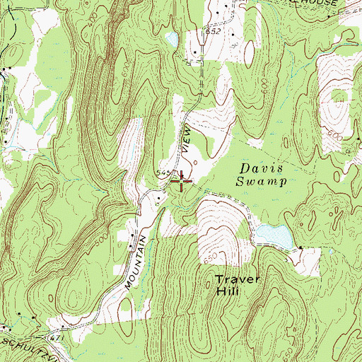 Topographic Map of School Number 2 (historical), NY