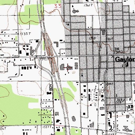 Topographic Map of Alpine Plaza Shopping Center, MI