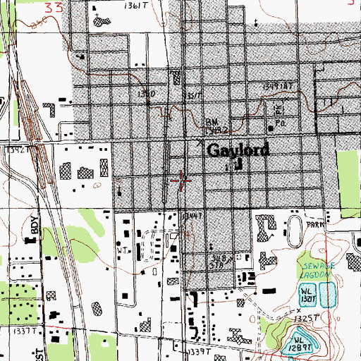 Topographic Map of Hale Park, MI